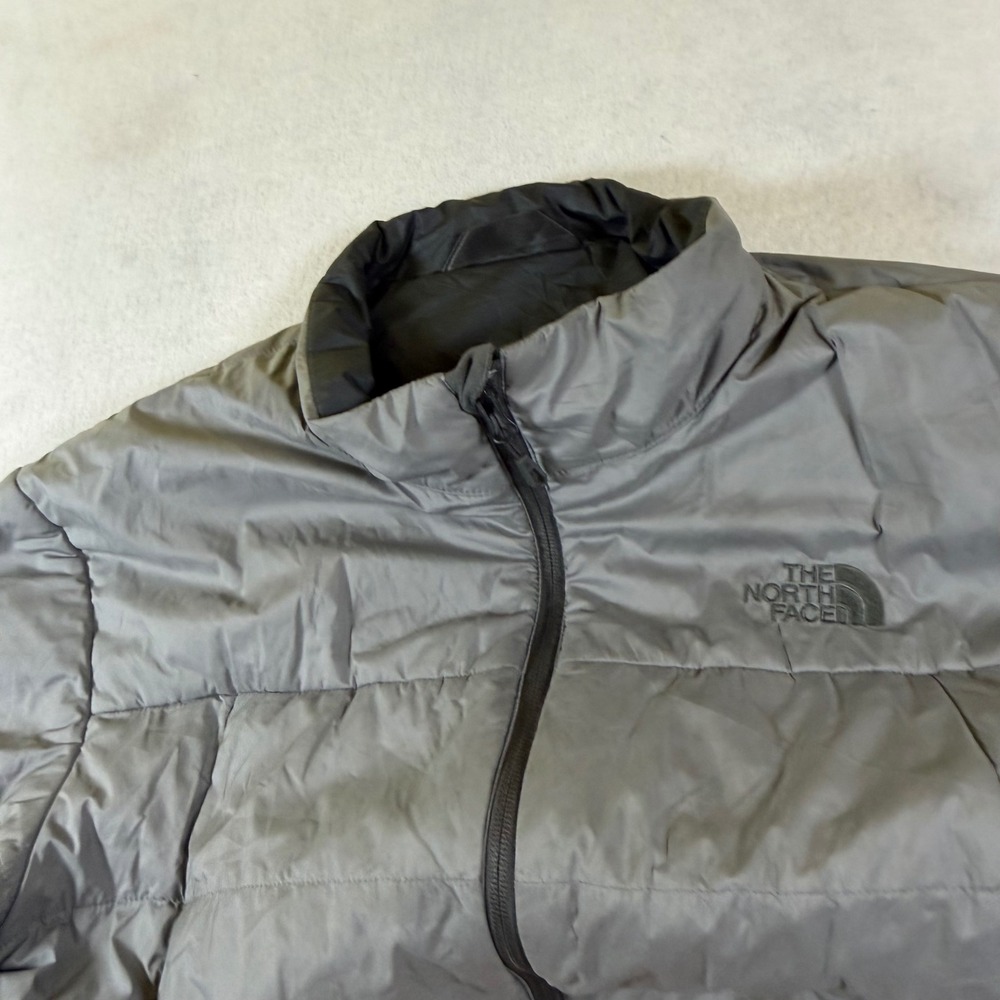The North‎ Face Mens Grey Quilted Full Zip Insulated Puffer Jacket Regular Fit